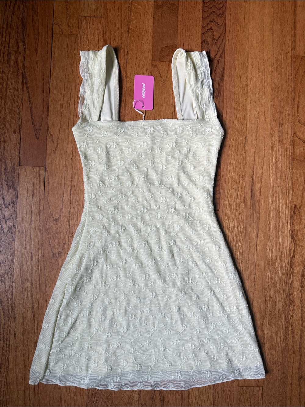 Edikted Nairobia Textured Mesh Mini Dress